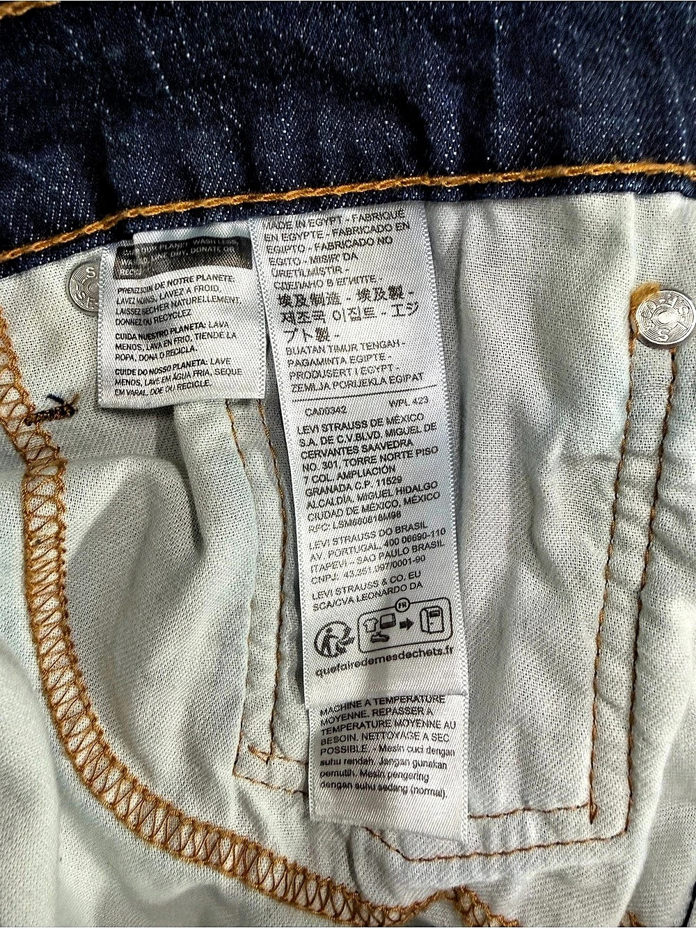 Levi’s 505 Men’s Jeans W33 L33 Actual 33-34x29 Straight Leg Blue Denim - Picture 6 of 7